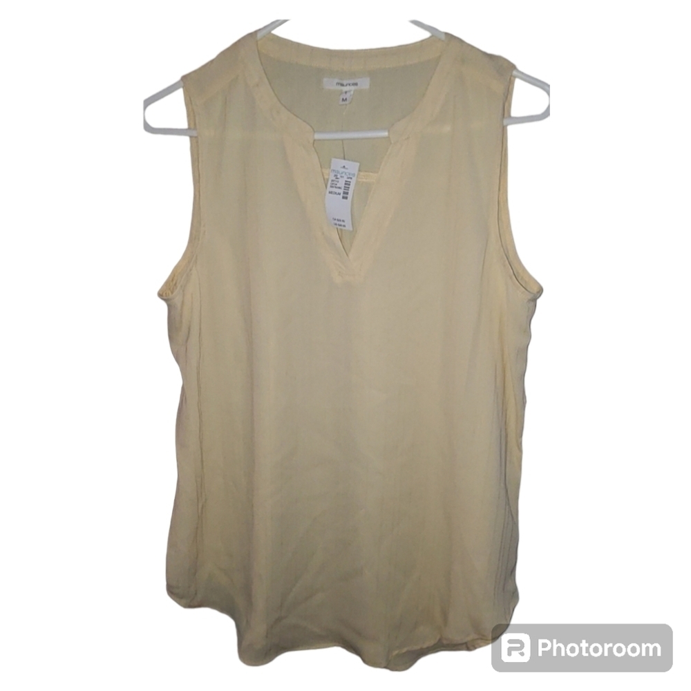 Maurices sleeveless yellow shirt NWT - Picture 4 of 4
